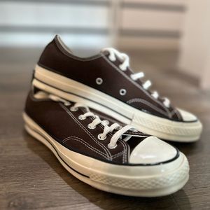 Converse Chuck Taylor Brown Chocolate Ivory Canvas Classic Sneakers